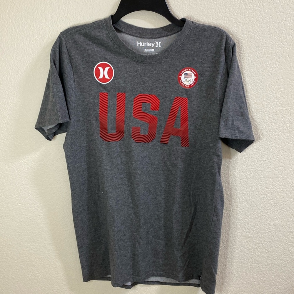 Hurley USA‎ Surf Team Nike Dry-fit Grey EUC
